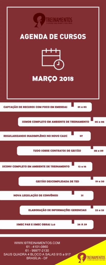 Cursos de março de 2018