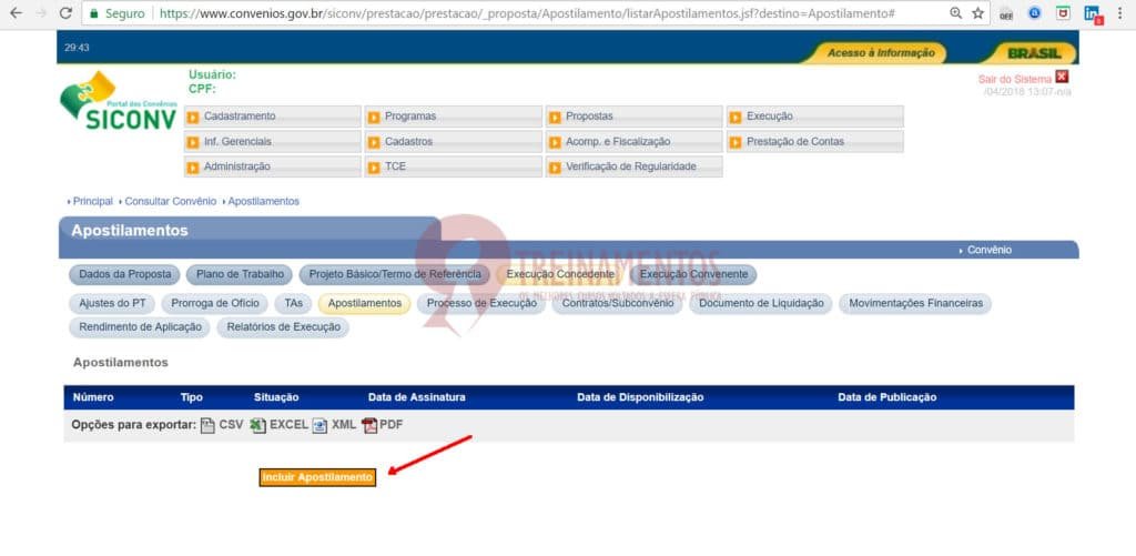Manual de apostilamento do siconv 2