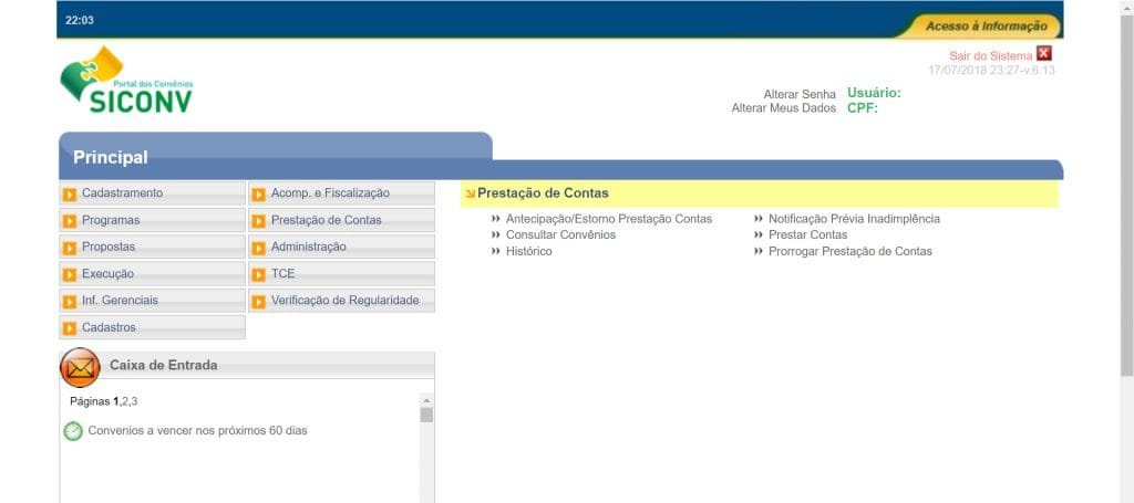 Nova funcionalidade do Siconv automatiza notificação de inadimplência