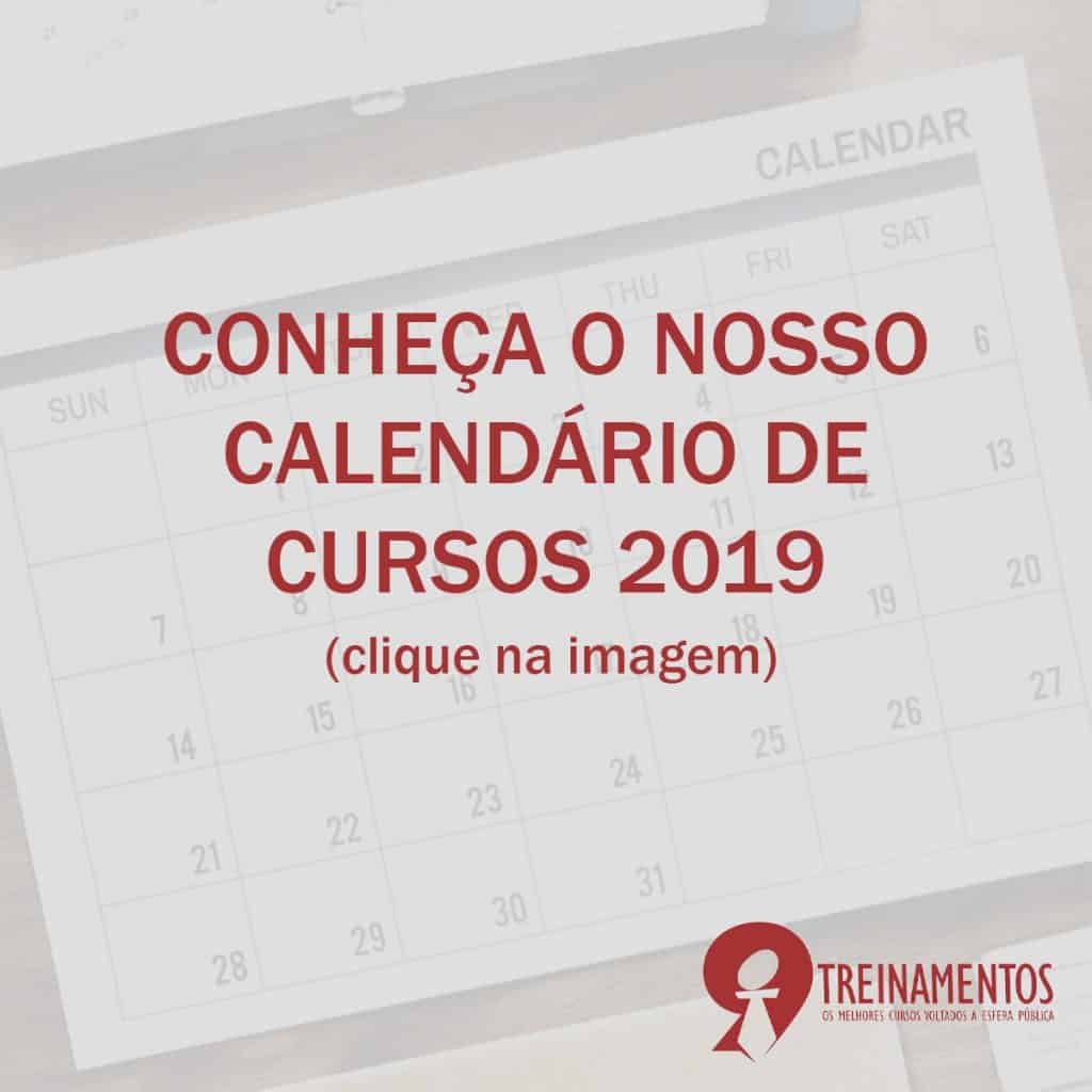 Calendário de Cursos da I9 Treinamentos para 2019