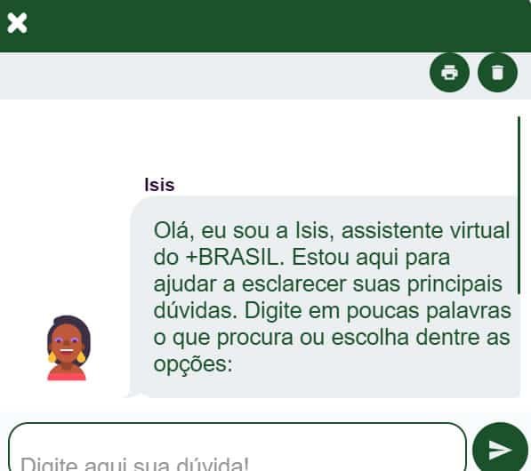 Conheça Isis a assistente virtual do Siconv na Plataforma Mais Brasil